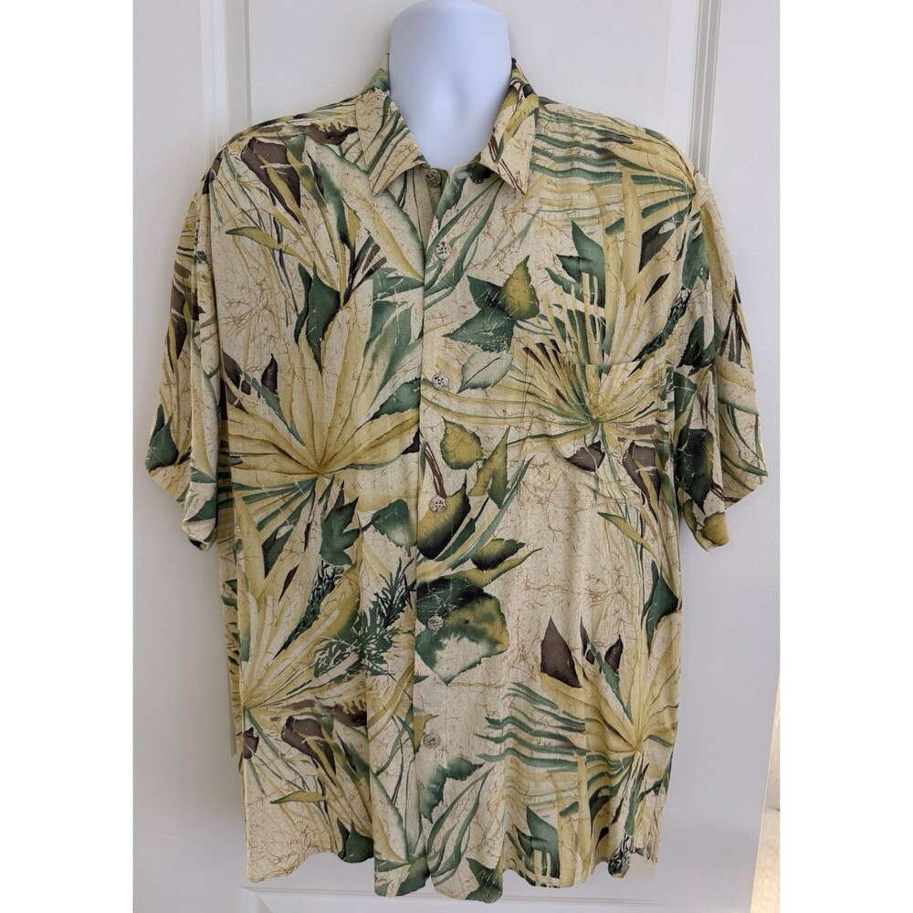 Jams World Vintage Men’s Hawaiian Aloha Short Sleeve Shirt, XL, “Liana” GUC